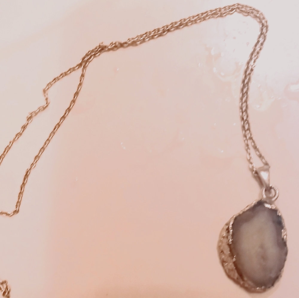 Blue Oco Geode Necklace